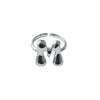 Copper Brass 18K Gold Plated Letter Open Rings