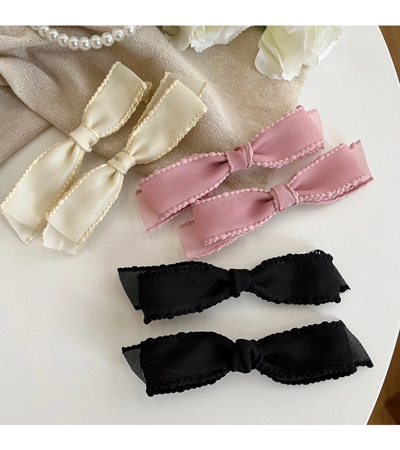 Spring and Summer New Arrival Bow Headwear  Hairpin Women's Side Bangs Clip Beautiful Back of Head Hair Accessories