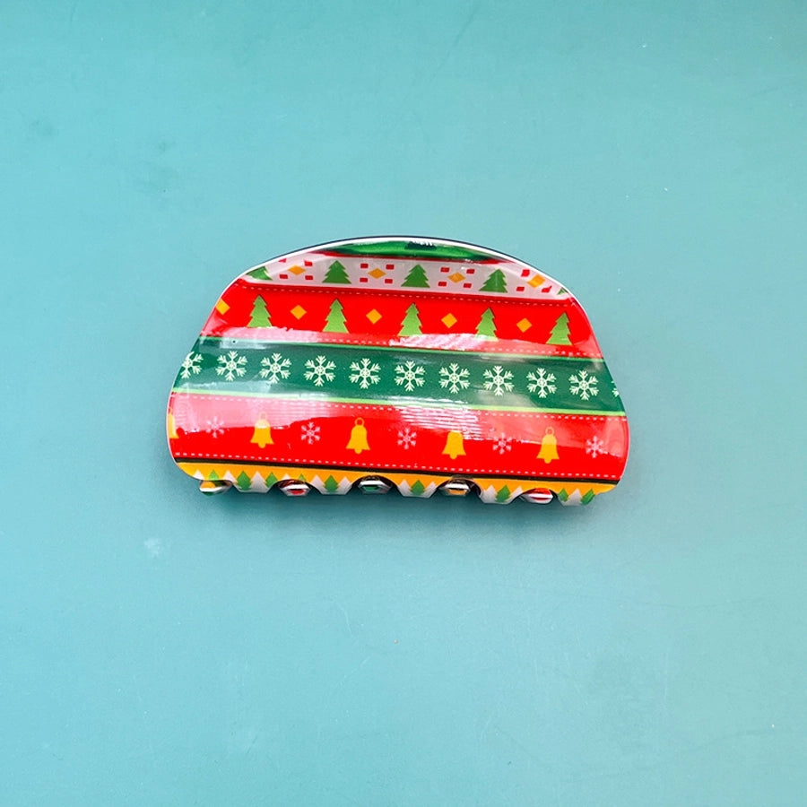 Christmas Basic Women's Christmas Tree Deer PVC Hair Claws