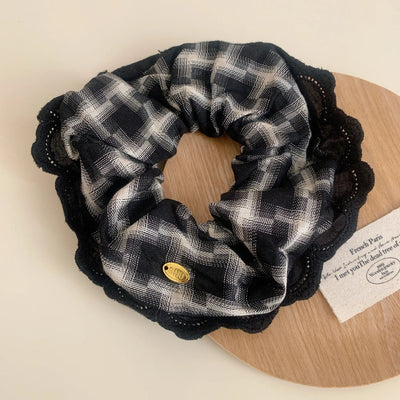 Women's Simple Style Commute Checkered Cloth Hair Tie