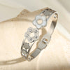 Casual Simple Style Streetwear Floral 304 Stainless Steel Stainless Steel Bracelets In Bulk