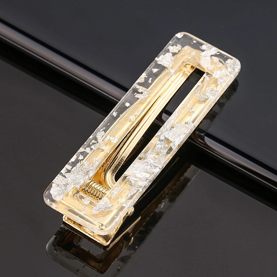 retro color block polka dots acetic acid sheets hair clip 1 piece