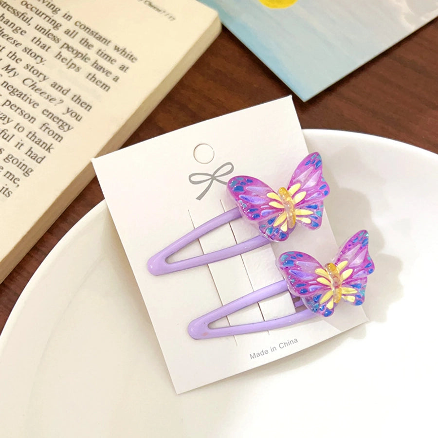 Women's Sweet Butterfly Plastic Resin Hair Clip