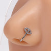 1 Piece Nose Rings & Studs Simple Style Commute Star Moon Copper Hollow Out Artificial Rhinestones Zircon 18K Gold Plated