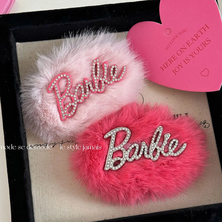 simple style  plastic inlay rhinestones hair clip