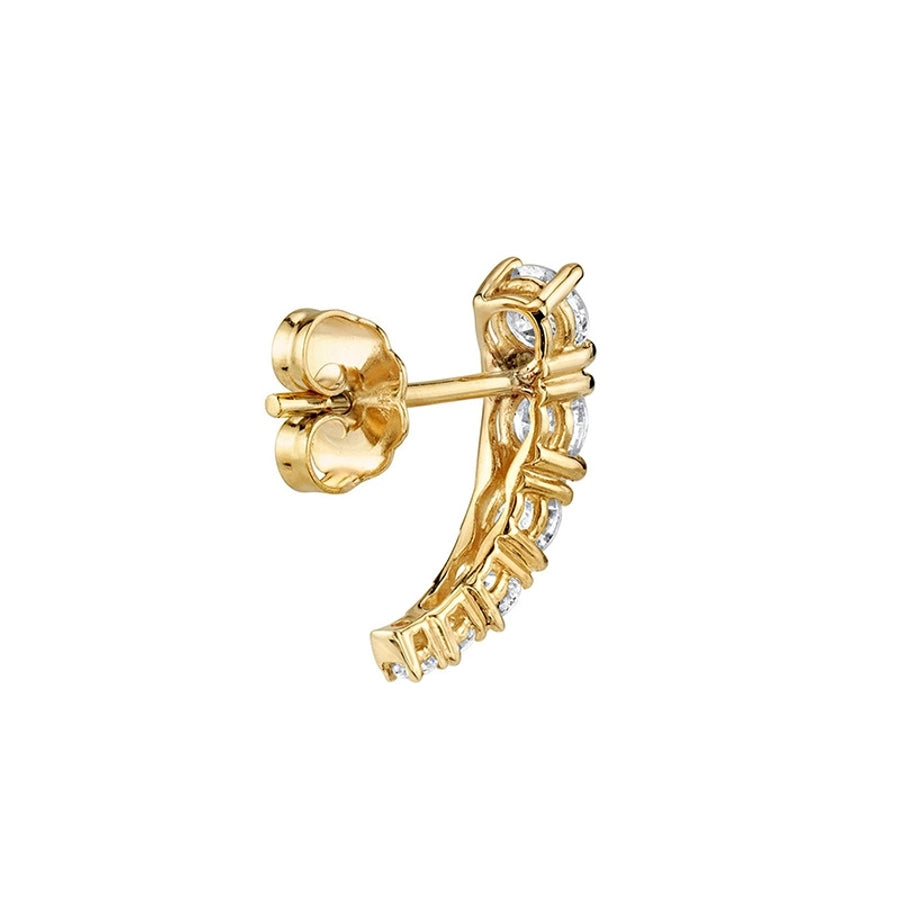 1 Pair Simple Style Geometric Copper Zircon 24K Gold Plated Ear Studs