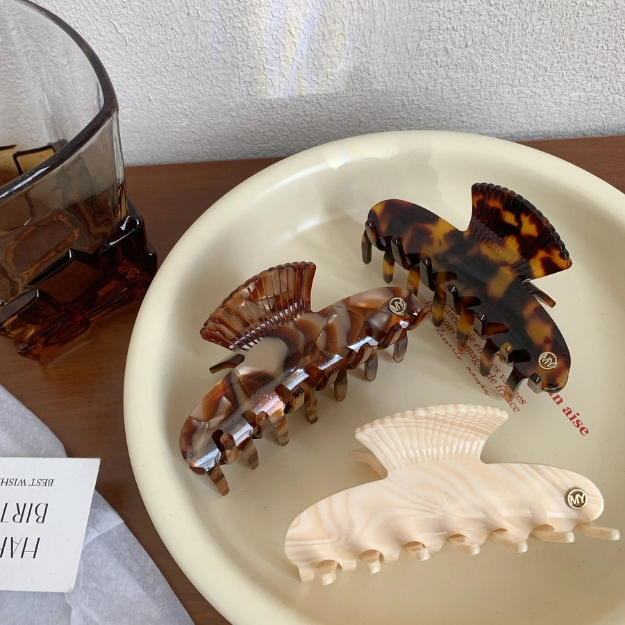 Women's Korean Style Leopard Acetic acid sheets Hair Claws