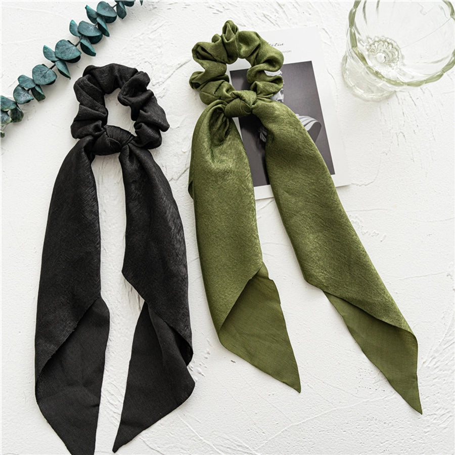 vacation polka dots solid color flower cloth floral hair tie