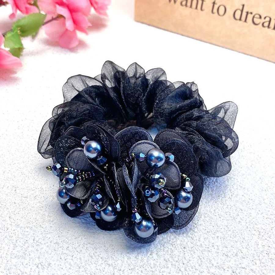 Clearance middle-aged mother's hair flower head rope 35 to 50 years old tie hair tie hair ball hair coil high elasticity