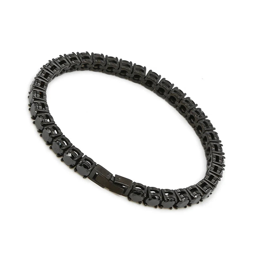 Classic Style Geometric Stainless Steel 18K Gold Plated Rose Gold Plated Zircon Tennis Bracelet In Bulk