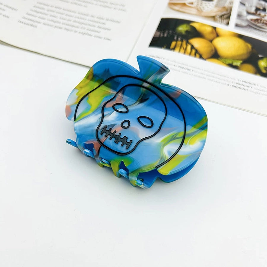 Halloween Original Design Women's Skull Arylic Carving Hair Clip Hair Claws