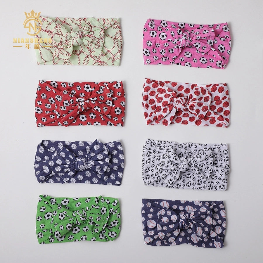 New  children's headdress jacquard soft hair tie bow hair band baby newborn headband baby hair band