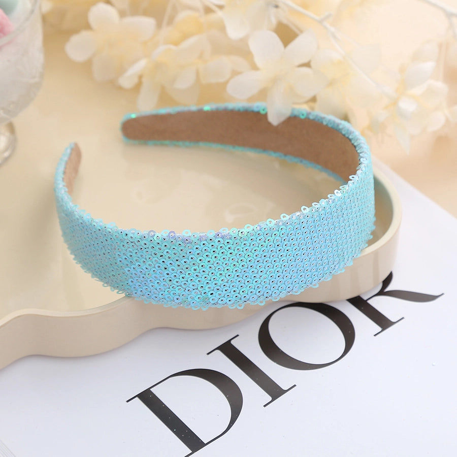 Women's Lady Solid Color Plastic Resin Stoving Varnish Hair Band