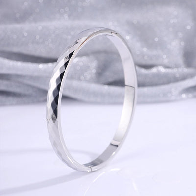 Casual Simple Style Solid Color Titanium Steel  Bangle