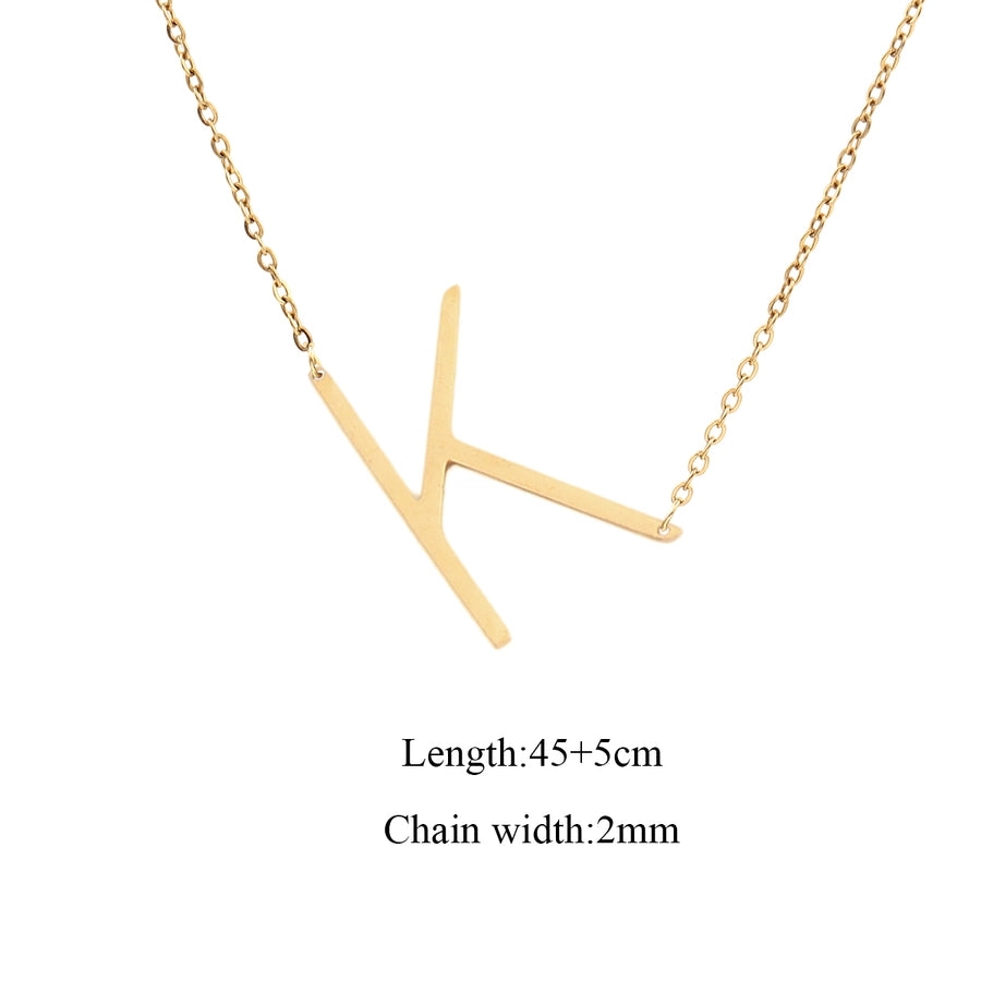 Jewelry Elegant Simple Style Classic Style Letter 201 Stainless Steel 304 Stainless Steel Pendant Necklace