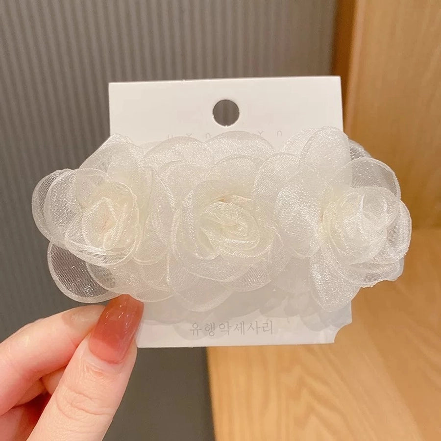 sweet flower cloth hair clip 1 piece