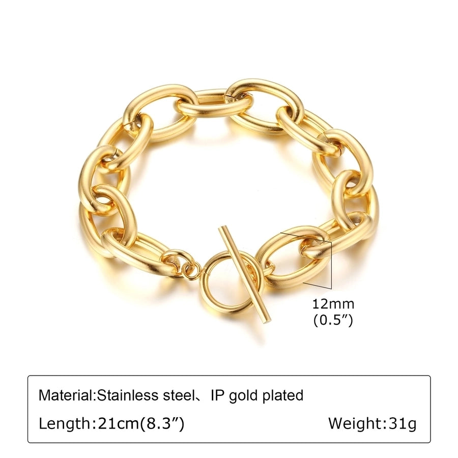 Elegant Simple Style Streetwear Solid Color 304 Stainless Steel 18K Gold Plated Bracelets In Bulk