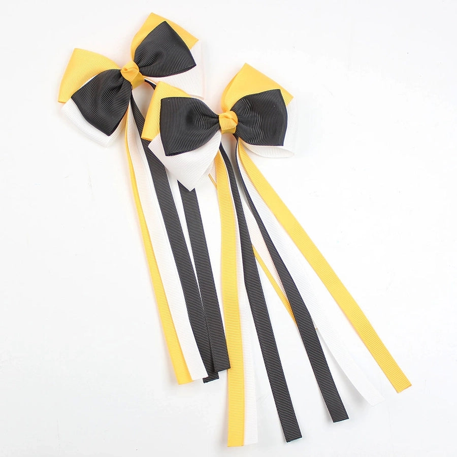 Girl'S IG Style Sweet Bow Knot Cloth Inlay Rhinestones Hair Clip