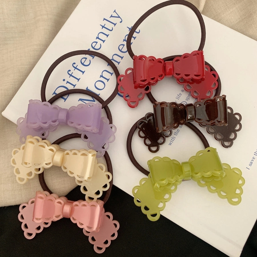 Women's Classic Style Korean Style IG Style Bow Knot Acetic acid sheets Hair Tie