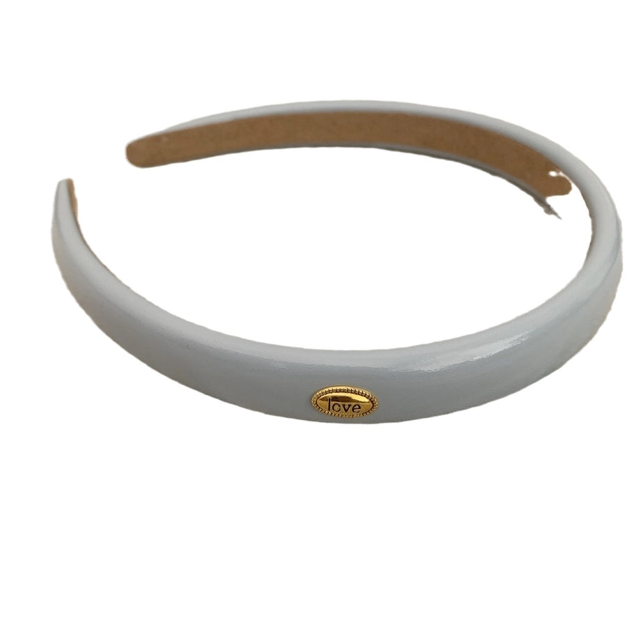 Women's Elegant Simple Style Solid Color Leather Hair Band