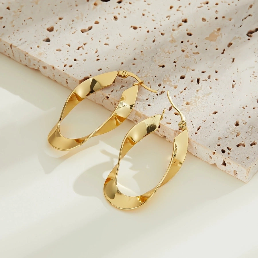 1 Pair IG Style Classic Style U Shape Irregular Heart Shape Irregular 201 Stainless Steel Earrings