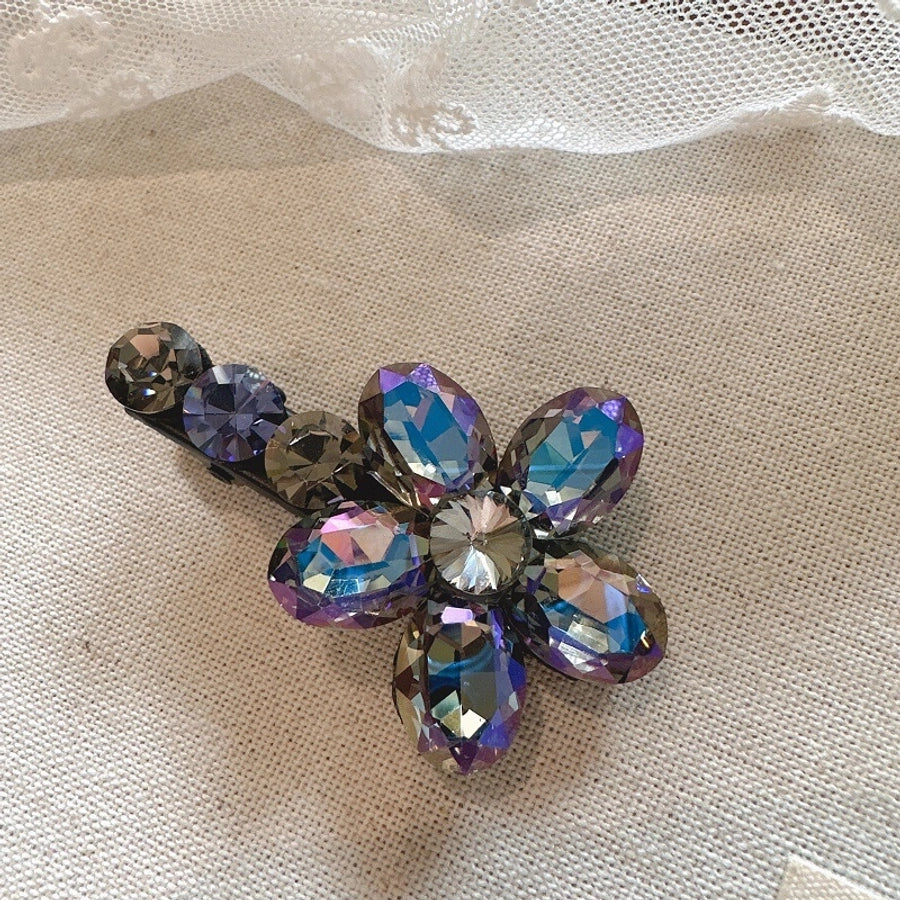 Women's Sweet Flower Rhinestone Hair Clip