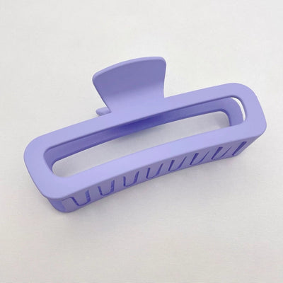Simple square frosted rubber paint clip large small size back head high horsetail shark clip hair accessories hair clip