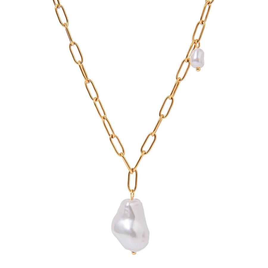 Jewelry Simple Style Classic Style Irregular 304 Stainless Steel 18K Gold Plated Pendant Necklace