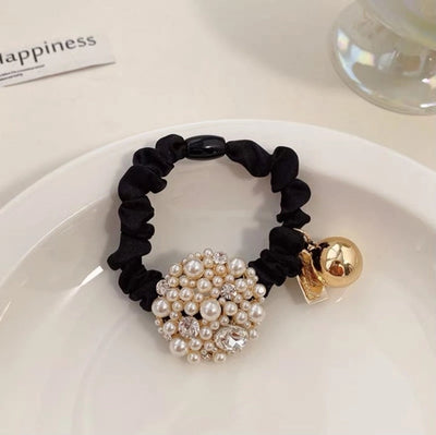 lady pearl cloth hair tie