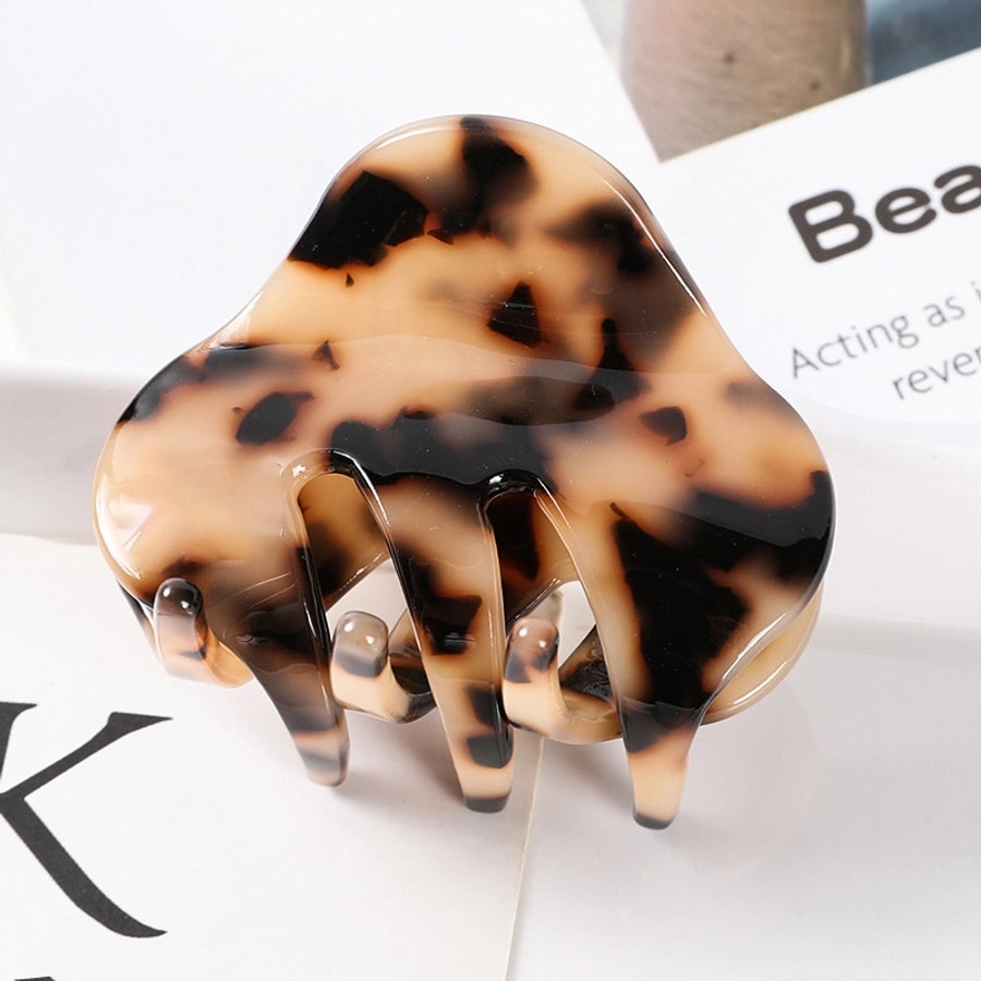 simple style color block acetic acid sheets carving hair claws 1 piece