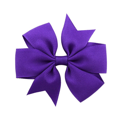 fashion baby v-shaped ribbed ribbon bow hairpin hair accessories
