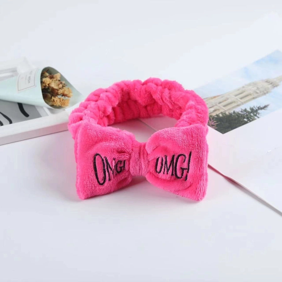 simple style bow knot cloth patchwork hair tie