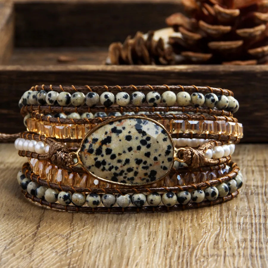 Vacation Geometric natural stone Beaded Chain Bracelets In Bulk