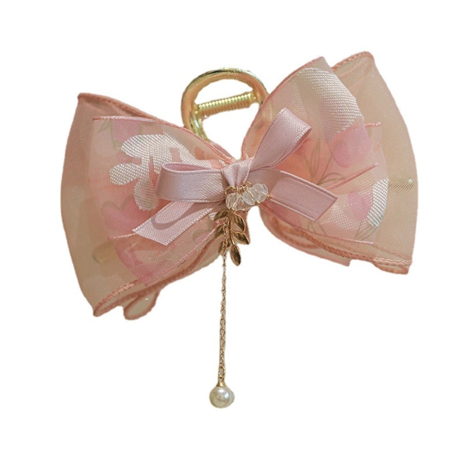 Women's Sweet Simple Style Bow Knot Cloth Hair Claws