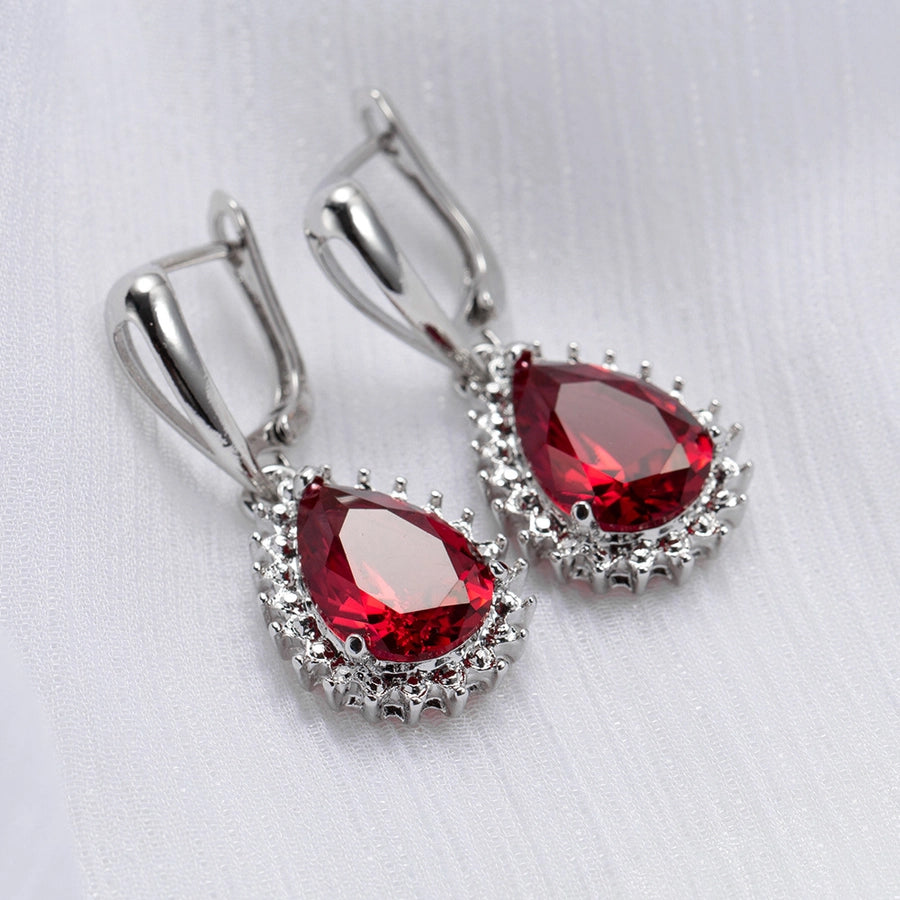 wish hot selling earrings  popular three-piece Rose Zircon Jewelry earrings for women