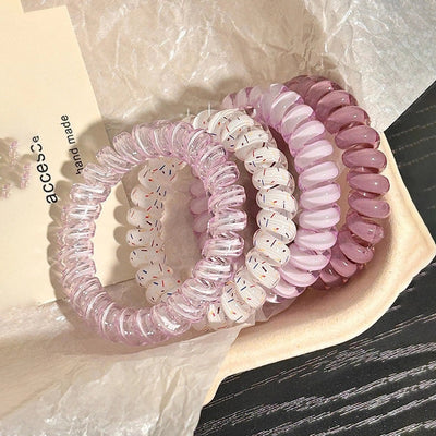 Women's IG Style Sweet Color Broken Point Solid Color Plastic plastic Hair Tie