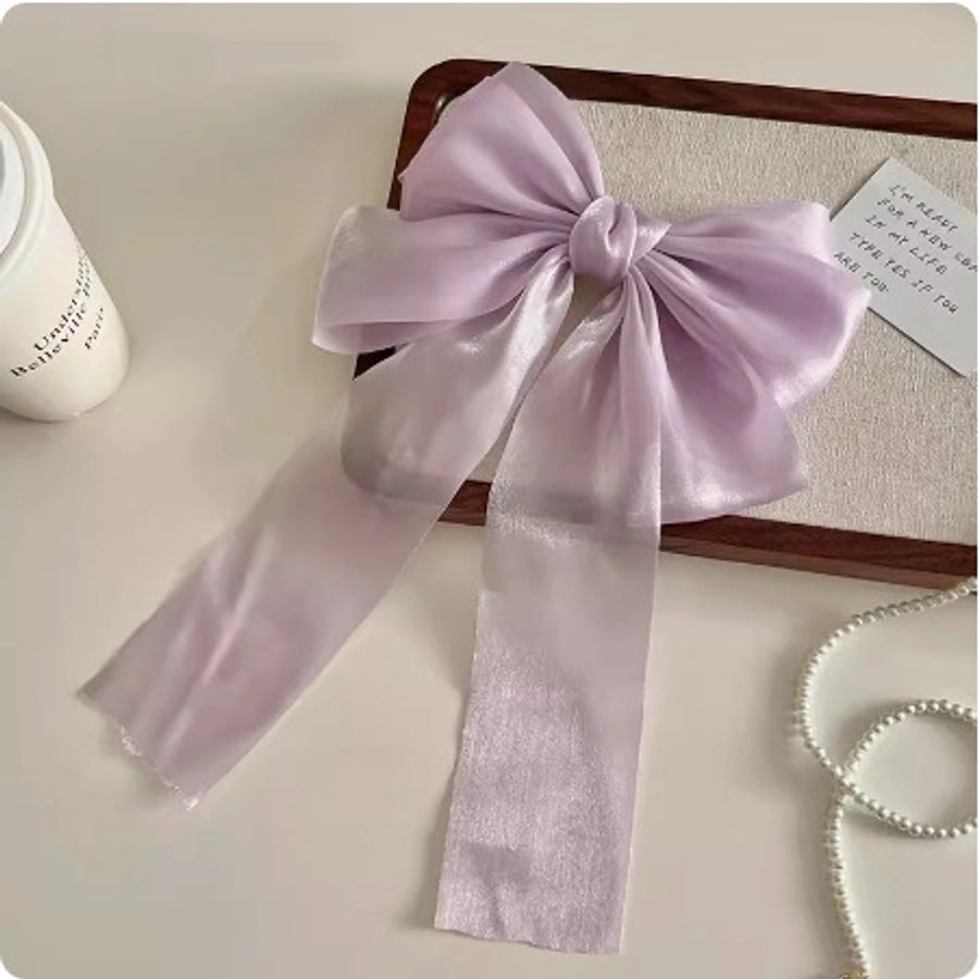 women's simple style bow knot cloth braid hair clip