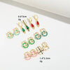 1 Pair Elegant Simple Style Solid Color Plating Inlay Copper Zircon 14K Gold Plated Drop Earrings