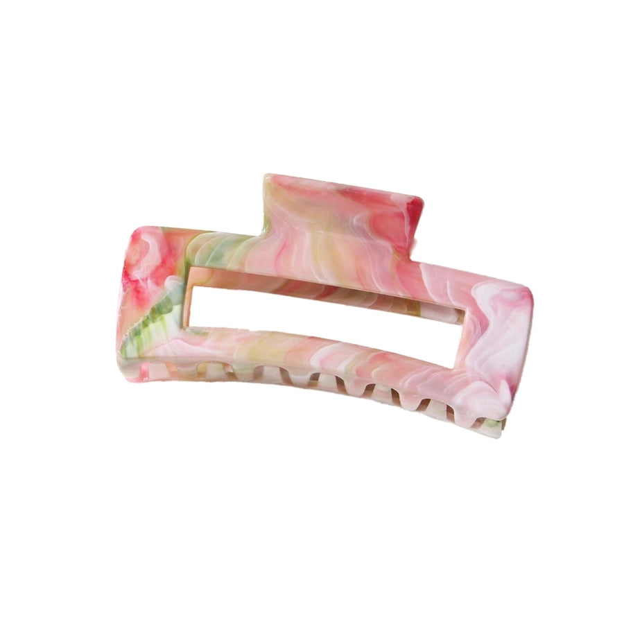 New Arrival Marble Color Rectangular Grip High-Grade Sense Niche Updo Imitation Acetic Acid Shark Clip Hair Accessories Headdress