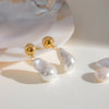 1 Pair Simple Style Classic Style Geometric 304 Stainless Steel Drop Earrings