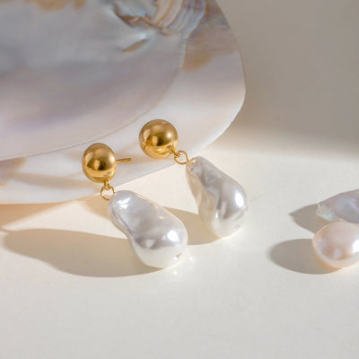 1 Pair Simple Style Classic Style Geometric 304 Stainless Steel Drop Earrings