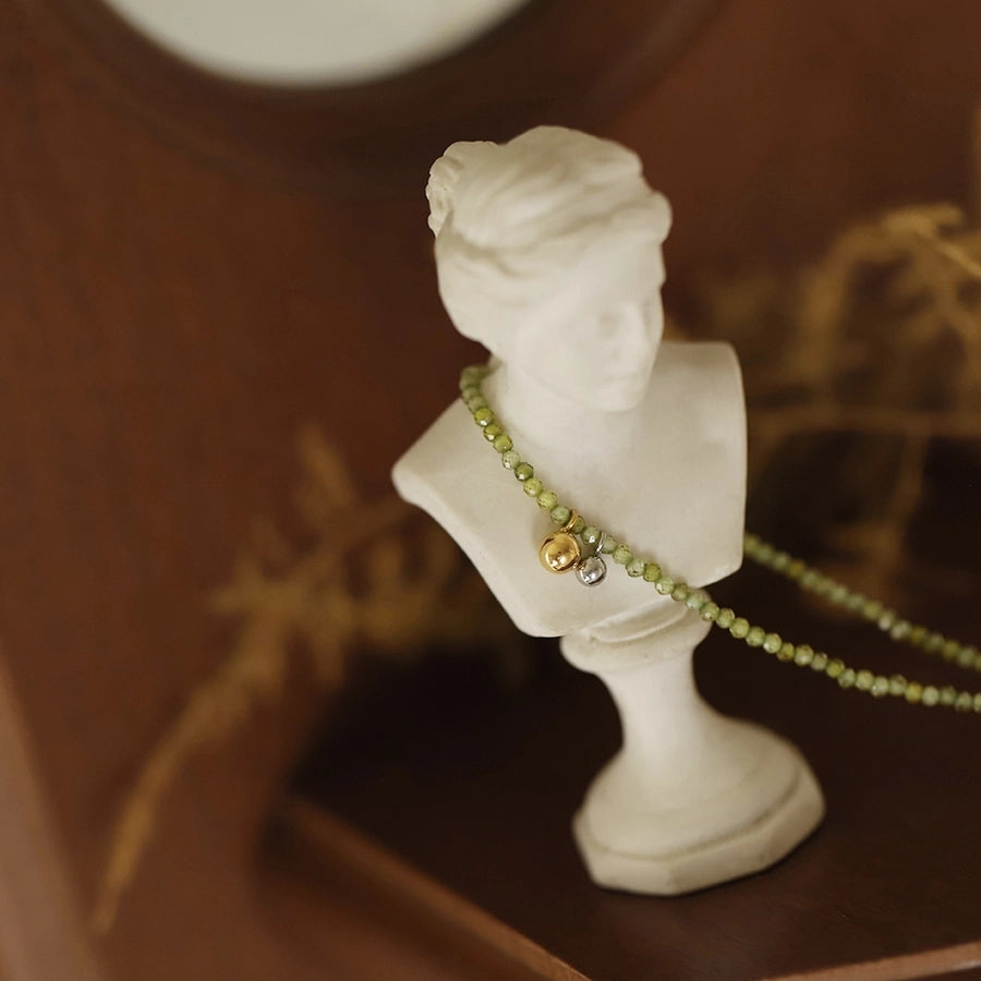 Jewelry Retro Simple Style Round Square 304 Stainless Steel Zircon Beaded Inlay Pendant Necklace