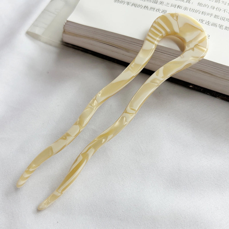 Women's Simple Style U Shape Leopard Acetic acid sheets Hairpin