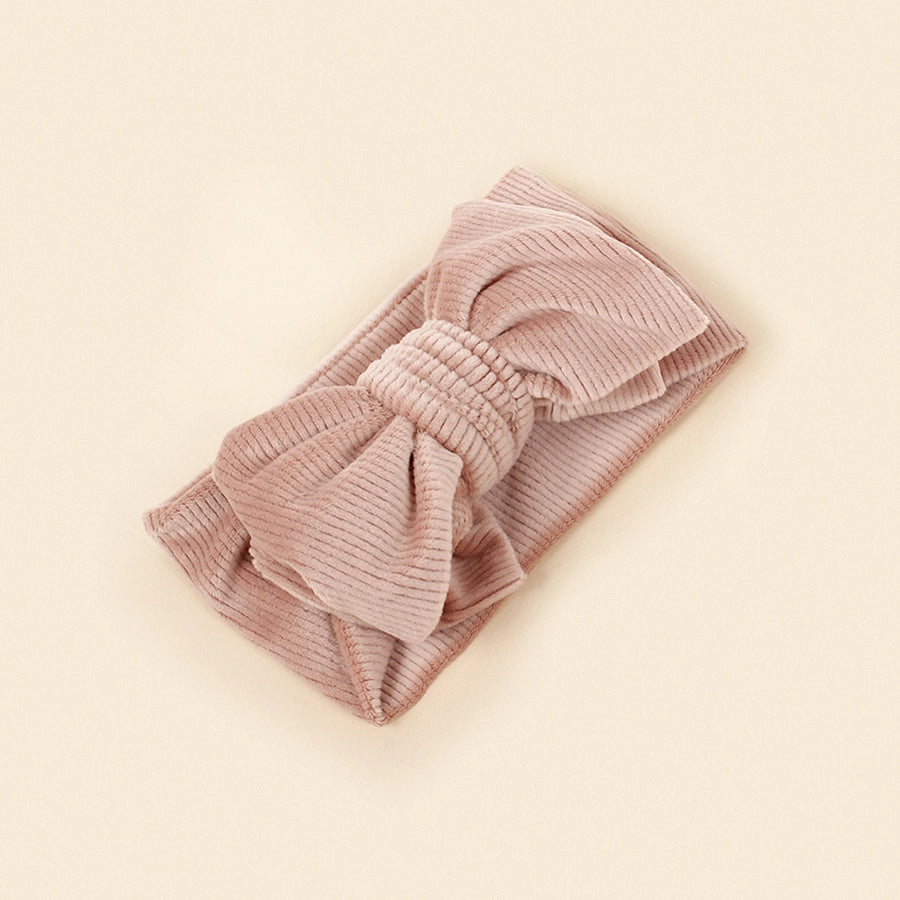 simple style solid color bow knot cloth hair band