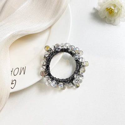 Women's Cute Preppy Style Sweet Crystal Plastic Beaded Artificial Crystal Pearl Hair Tie