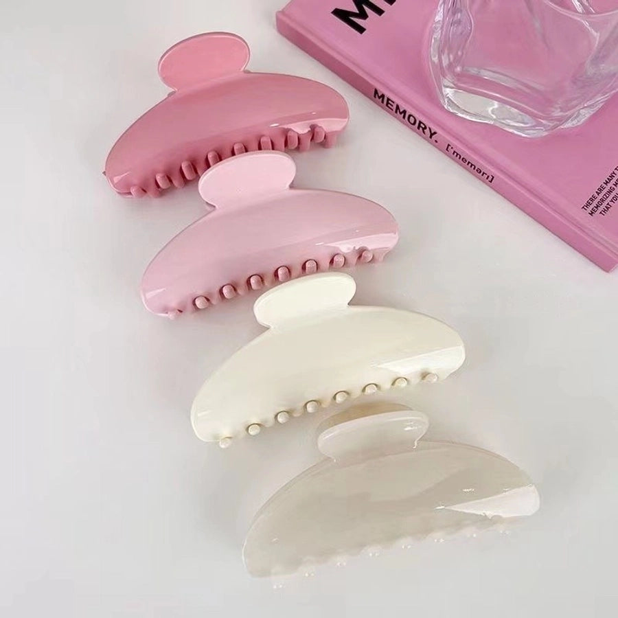 simple style solid color arylic hair claws