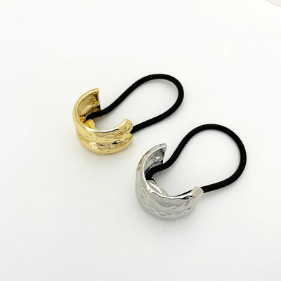Women's Casual Elegant Business Semicircle Alloy Elastic Band Hair Tie