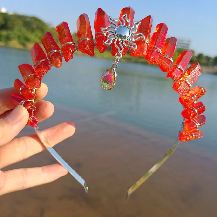 fashion geometric gem handmade plating hair band 1 piece