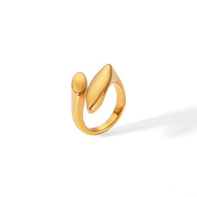 Jewelry IG Style Classic Style Irregular Geometric 304 Stainless Steel Titanium Steel 18K Gold Plated Open Rings