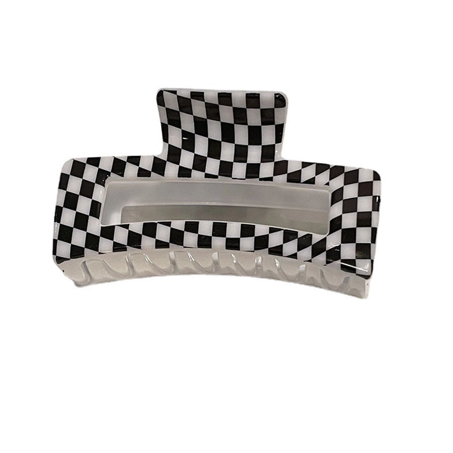 simple style cows plaid cheetah print plastic stoving varnish hollow out hair claws